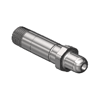 Western #SS-83 - Threaded Inlet Nipple, CGA 350, 1/4NPTM, 2.5LNG"