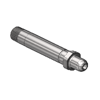 Threaded Inlet Nipple, CGA 350, 1/4NPTM, 3.5LNG"