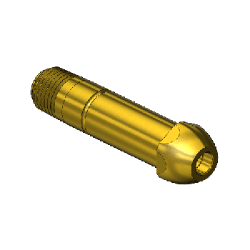 Western #15-8 - Threaded Inlet Nipple, CGA 500/CGA 510/CGA 580/CGA 590,1/4NPTM,2.5L"