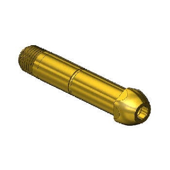 Western #15-3 - Threaded Inlet Nipple, CGA 500/CGA 510/CGA 580/CGA 590,1/4NPTM,3LNG"