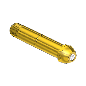 Western #15-3SF - Threaded Inlet Nipple for Installed Filter, CGA 500/CGA 510/CGA 580/CGA 590,1/4NPTM,3LNG"