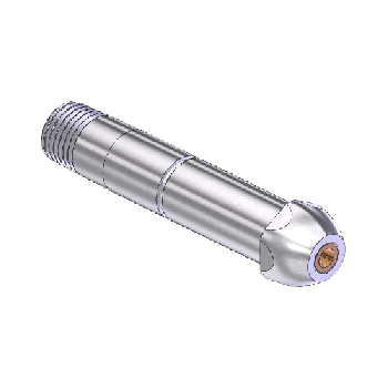 Threaded Inlet Nipple for Installed Filter, CGA 500/CGA 510/CGA 580/CGA 590,1/4NPTM,3LNG"