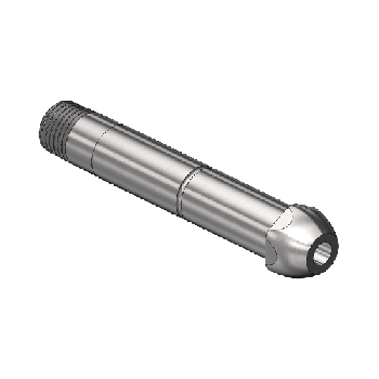 Nipple, CGA 500/CGA 510/CGA 580/CGA 590, 1/4NPTM, 3.5L"