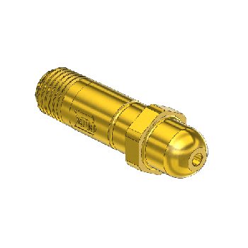 Nipple, CGA 540, 1/4NPTM, 2.125LNG"