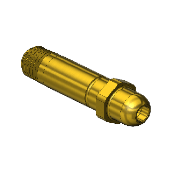 Western #66 - Nipple,  CGA 540/ CGA 555, 1/4NPTM, 2.5LNG"