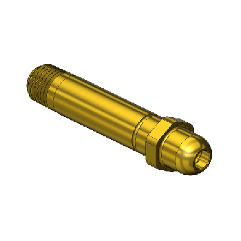 Western #69 - Nipple, CGA 540/ CGA 555, 1/4NPTM, 3LNG"