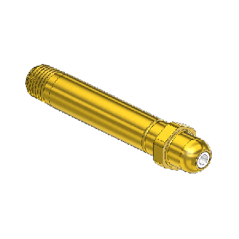 Nipple, CGA 540/ CGA 555, 1/4 NPTM, 3.5LNG."