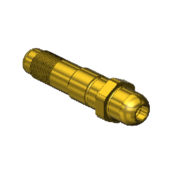 Western #67 - Nipple, CGA 540/ CGA 555,1/2-27 UNS, 2.5LNG."