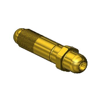 Western #68 - Nipple, CGA 540/ CGA 555, 9/16-27 UNS, 2.5 LNG."