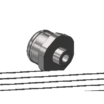 Western #SS-603M1 - Nipple, CGA 660, 1/4 RECESS"