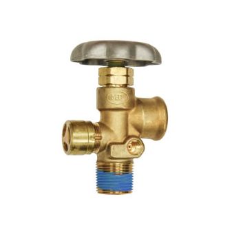 DOT 100# Service Valve 3/4''NGT Inlet x F.POL Outlet - 375PSI