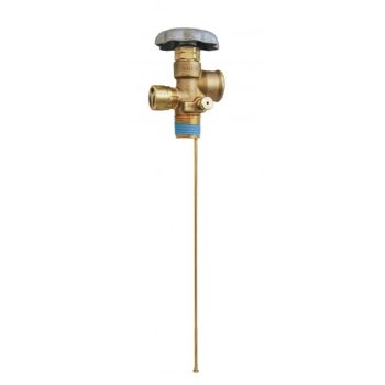 DOT 100# Propylene Service Valve  Viton 3/4''NGT Inlet x F.POL Outlet - 435PSI w/10.6 Diptube