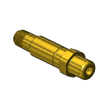 Nipple, CGA 577, 1/4 NPTM, 3LNG"