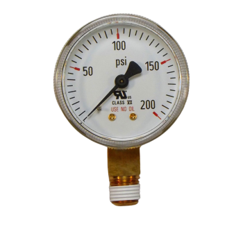 2" Gauge, 0 to 200 PSIG