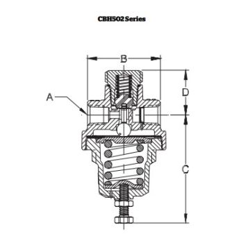 Cryogenic Regulator, Combination Pressure Build/Economizer Pre-Set to 325 PSIG Taylor Wharton