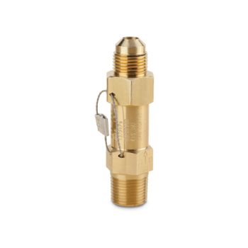 Straight-Thru Pressure Relief Valve, 1/4 NPT X 3/8 SAE, 150 PSI, Discharge Capacity: 8.1