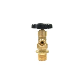 Sherwood Cylinder Valve CGA 346, 1-1/8 UNF, 3000psi PRD, Lexan Hand-wheel - GV34651-28LX