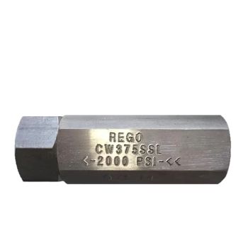 RegO Two Piece Stainless Steel Check Valve, Soft Seat, Car Wash Industry