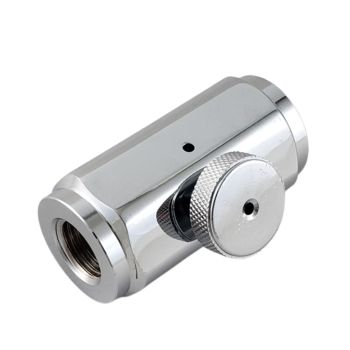 Harrison Bleeder Block Assembly, Chrome Plated Brass Body, Rated 6000 PSI, ¼” F.NPT Inlet / Outlet Ports