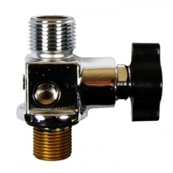 YVBA54543275G Vertical Outlet Oxygen Valve, CGA 540, 3/4 UNF, CG4 PRD, Gauge Port